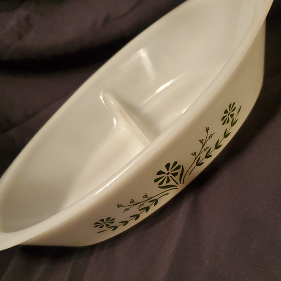 Vintage 60s GLASBAKE Divided Baking Casserole Dish - Picture 2 of 3